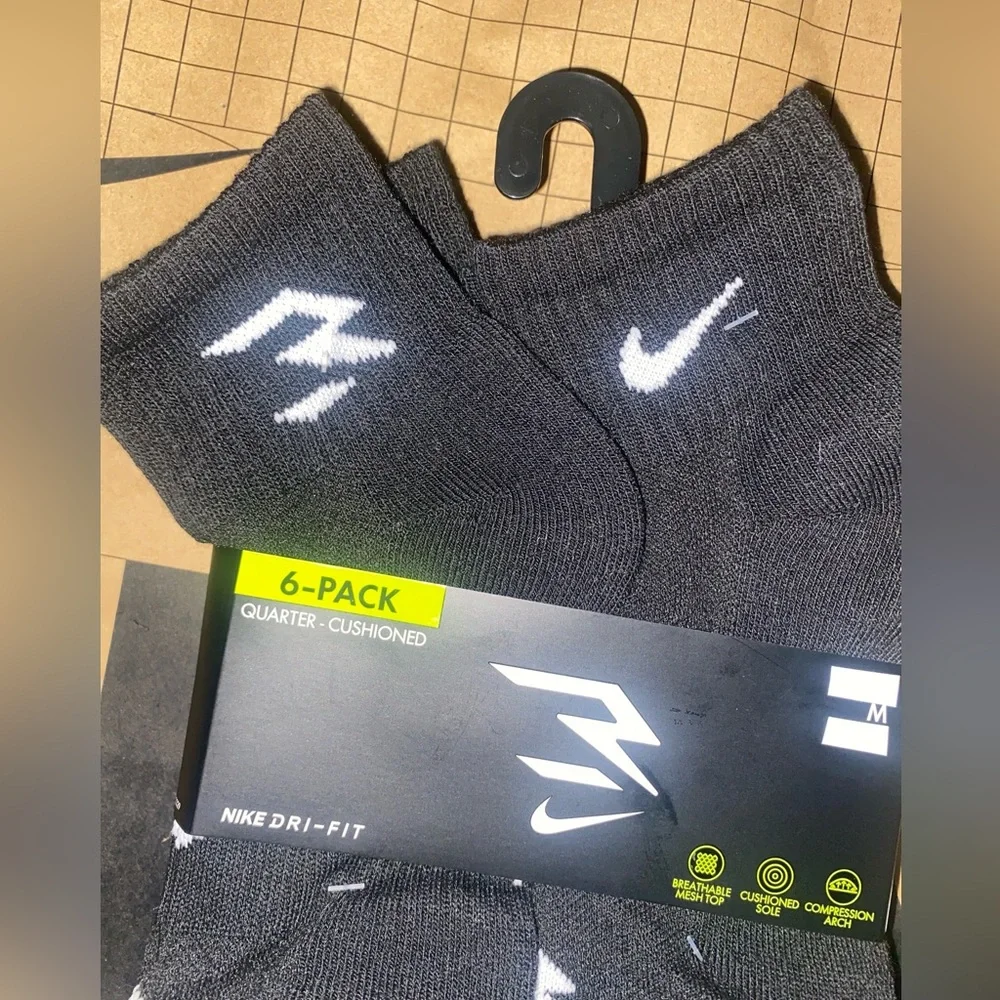 Nike dri-fit 3BRAND Performance quarter ankle socks 6 pairs